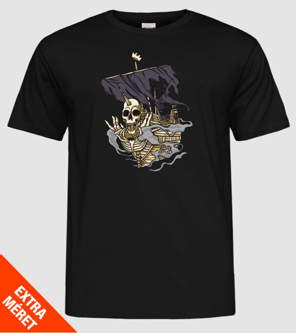 Nava piraților model negru pe tricou