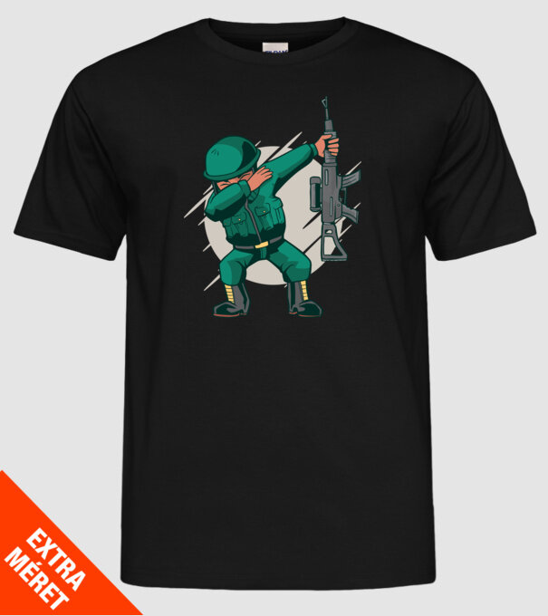 Soldat DAB model negru pe tricou