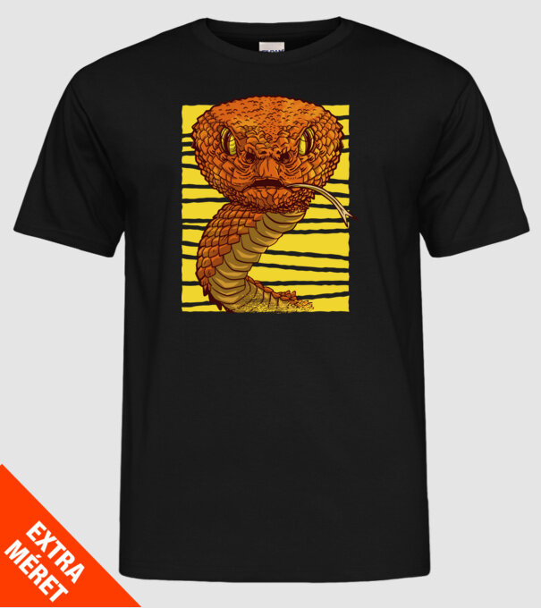 Cap de șarpe model negru pe tricou