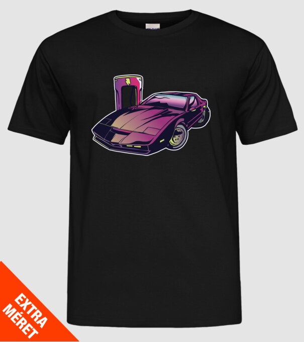 Kitt pe încărcător electric tricou amuzant model negru pe tricou