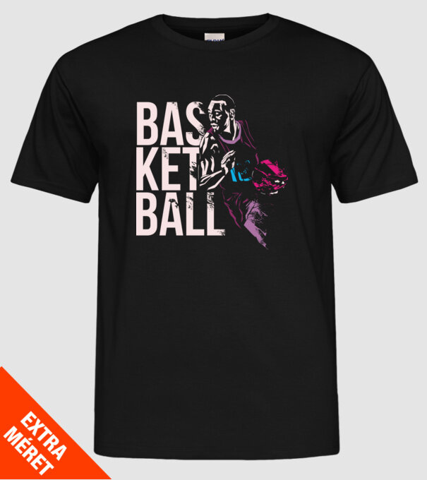 Baschet Silueta model negru pe tricou