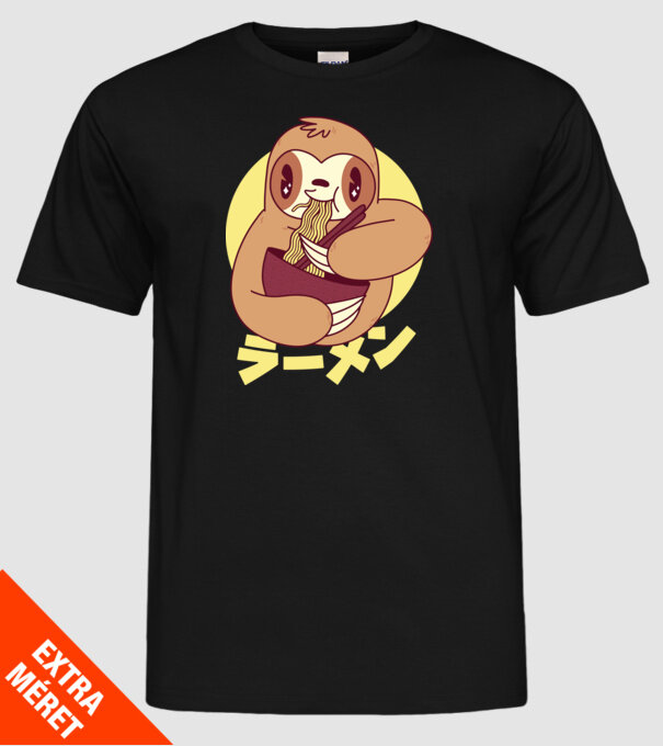 Ramen Leneș model negru pe tricou