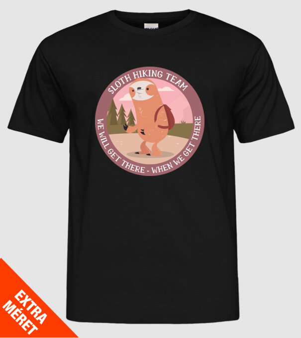 Leneș drumeție - Vom ajunge, atunci când vom ajunge model negru pe tricou