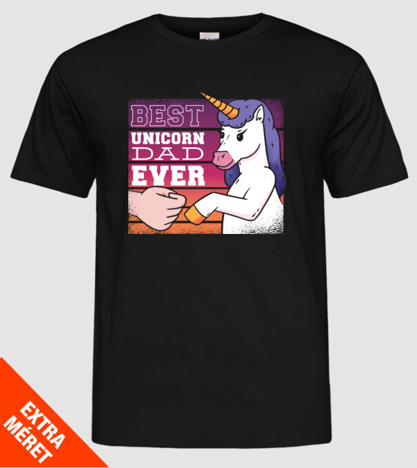 Cel mai bun Tată Unicorn model negru pe tricou