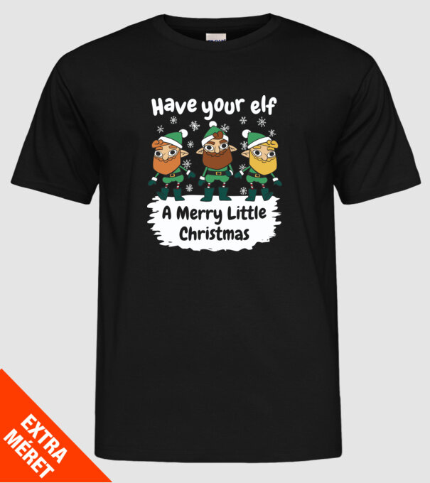 Să ai un Crăciun fericit de Elf model negru pe tricou