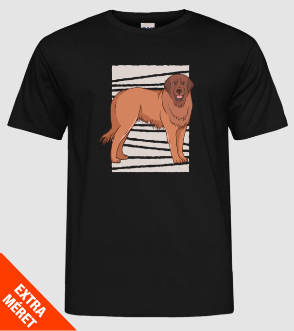 Câine ciobănesc Leonberg model negru pe tricou
