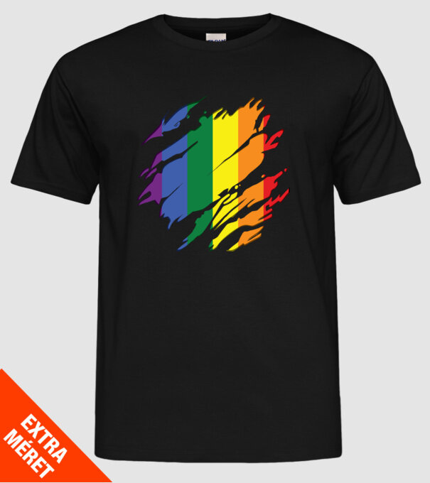 Steag LGBTQ model negru pe tricou