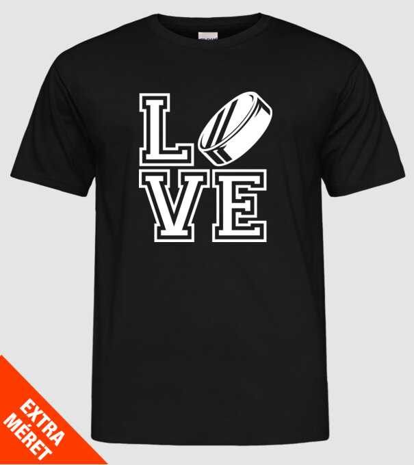 Love hochei model negru pe tricou