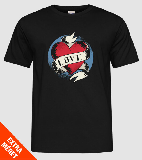 'Love Tatuaj pentru Valentine''s Day' model negru pe tricou