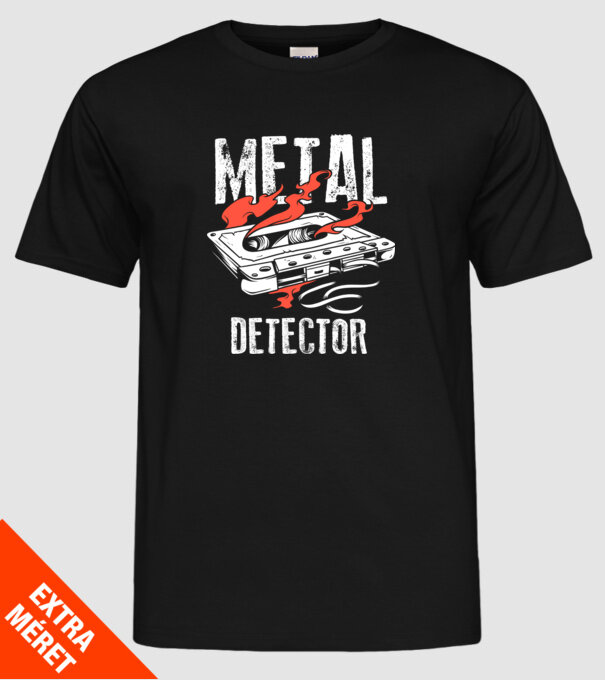 Detector de metale Casetă model negru pe tricou