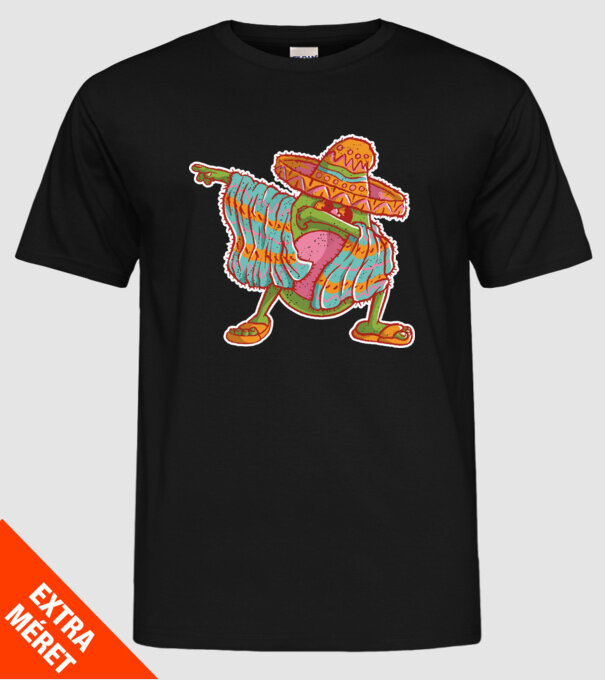 Avocado mexican DAB model negru pe tricou