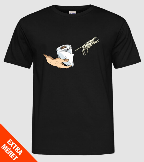 Michelangelo coronavirus hârtie igienică model negru pe tricou