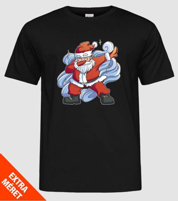 Moș Crăciun DAB pentru Crăciun model negru pe tricou