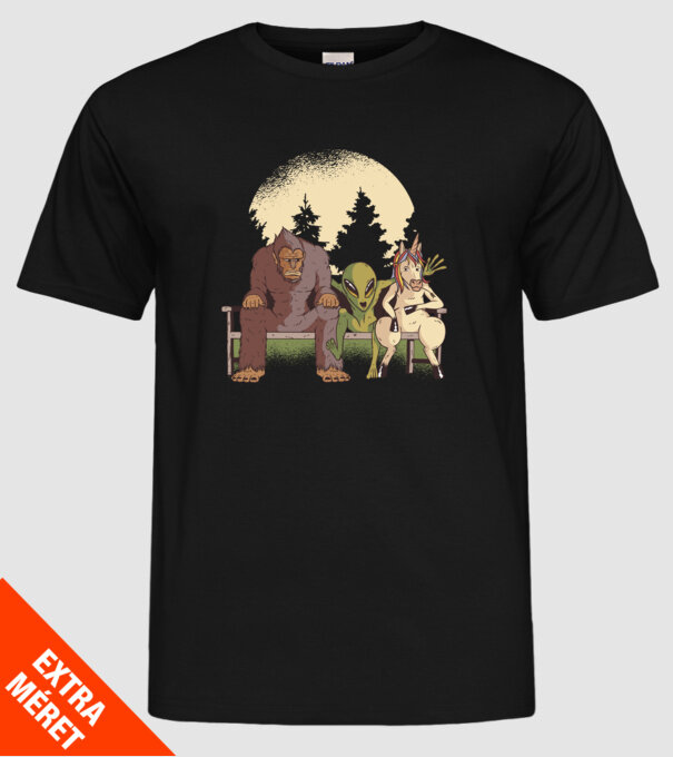 Creaturi mitice model negru pe tricou