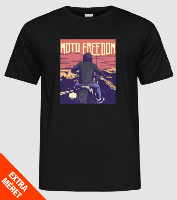 Libertate Motociclist model negru pe tricou