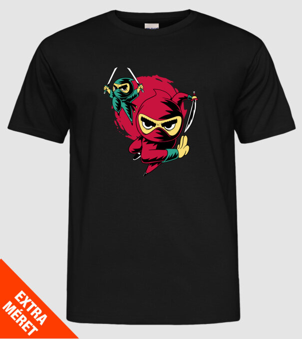 Tricou Ninja model negru pe tricou
