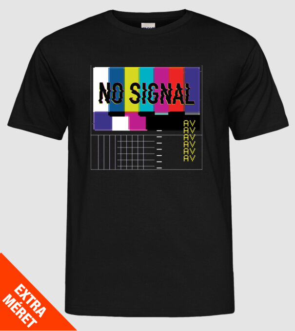 No Signal TV Eroare de transmisie model negru pe tricou