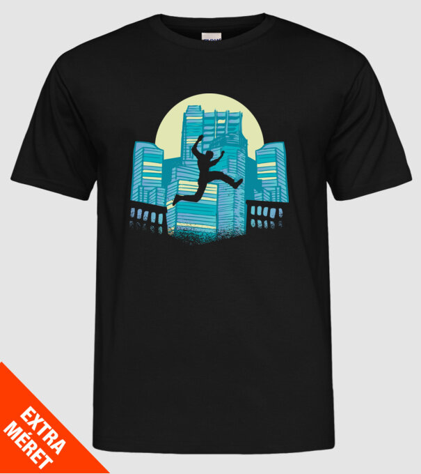 Parkour model negru pe tricou