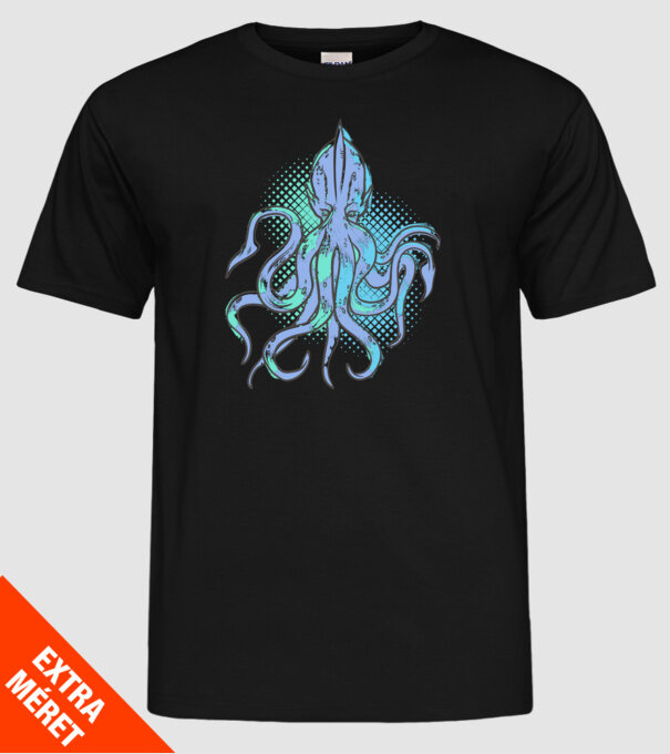Cthulhu Caracatiță model negru pe tricou
