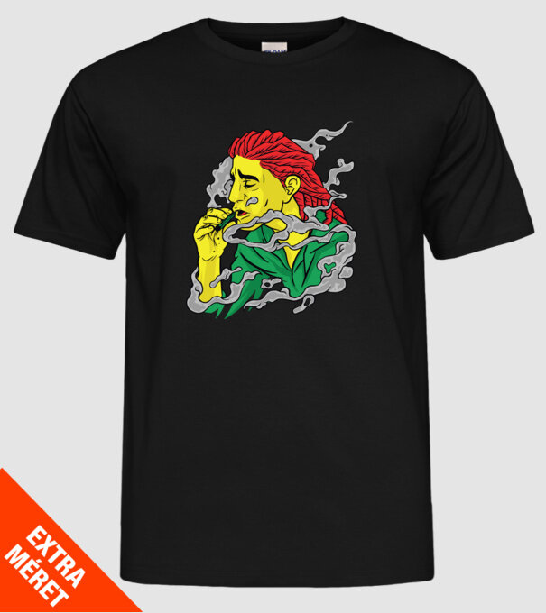 Dreadlock model negru pe tricou
