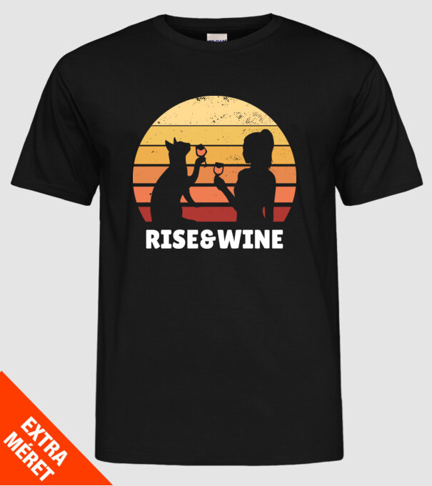 Fată Retro cu pisică și vin model negru pe tricou