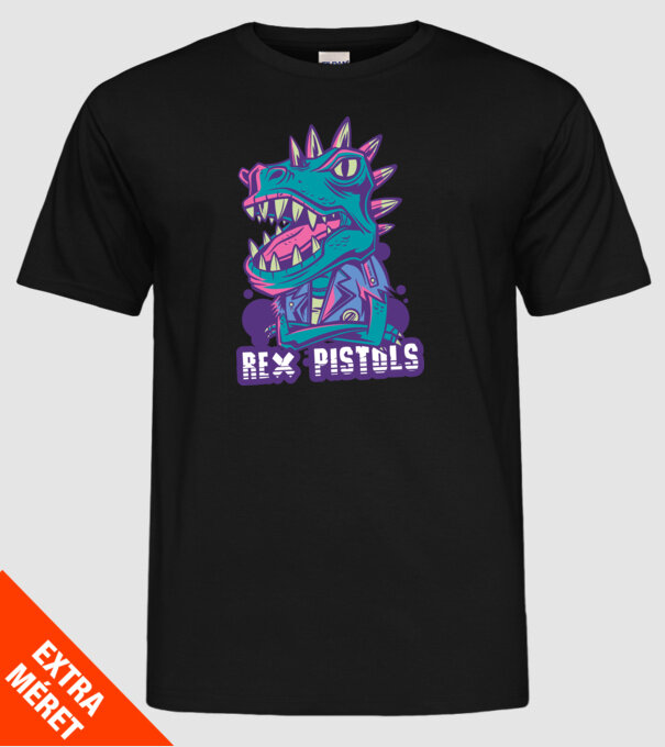 Rex Pistols model negru pe tricou