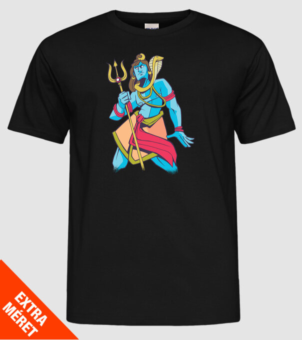 Shiva model negru pe tricou