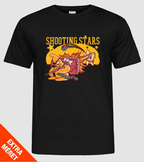 Shooting Stars model negru pe tricou