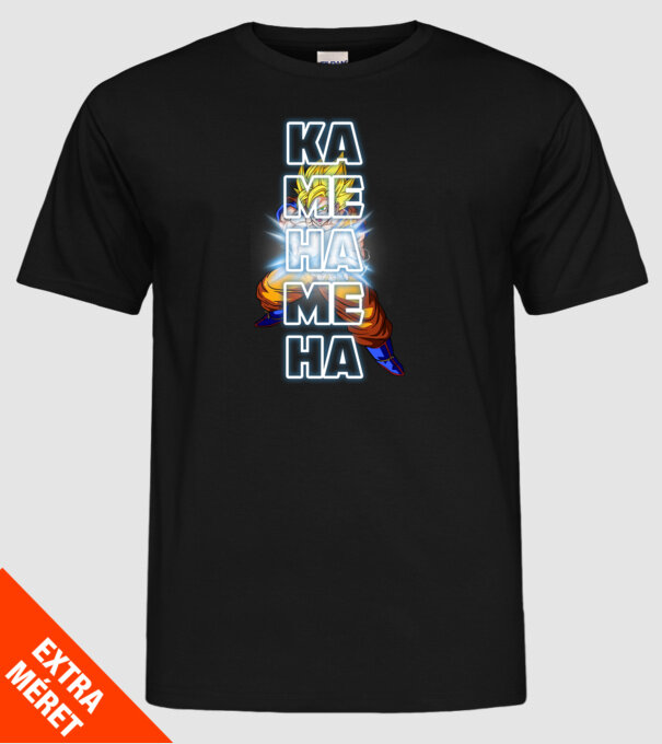 Son Goku Kamehameha model negru pe tricou