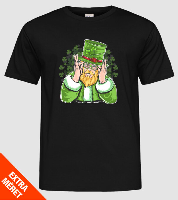 Sfântul Patrick Barbă irlandeză model negru pe tricou
