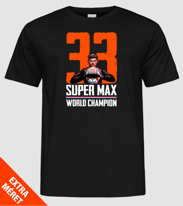 Super Max Formula 1 World Champion model negru pe tricou