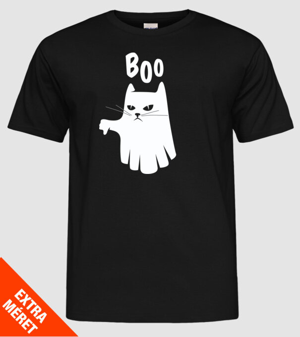 Pisică Fantomă model negru pe tricou