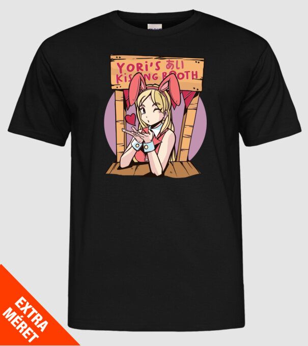 Anime îndrăgostit model negru pe tricou