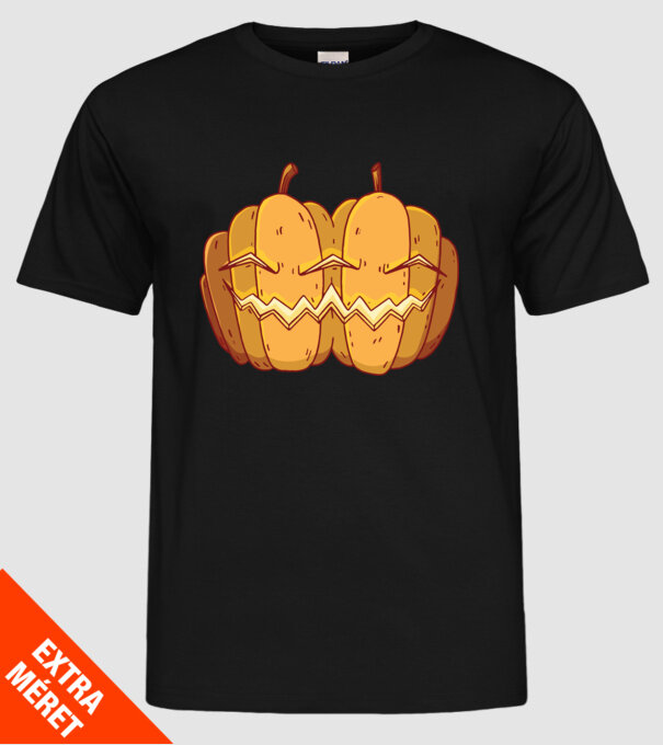 Dovleci siamezi de Halloween model negru pe tricou