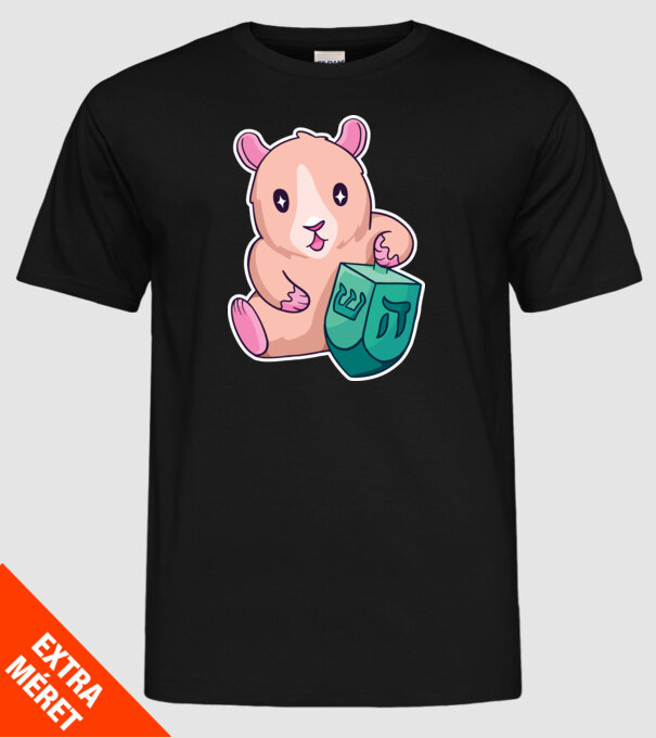 Porcușor de Guineea model negru pe tricou
