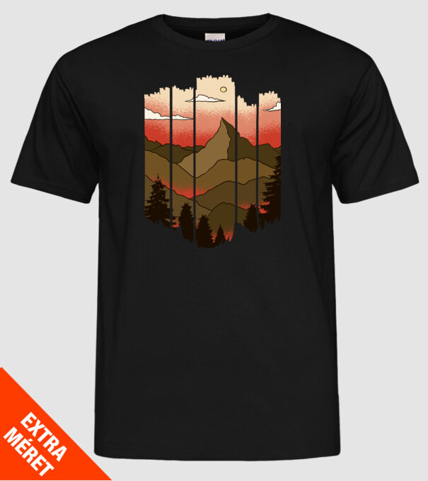 Imagine natură model negru pe tricou