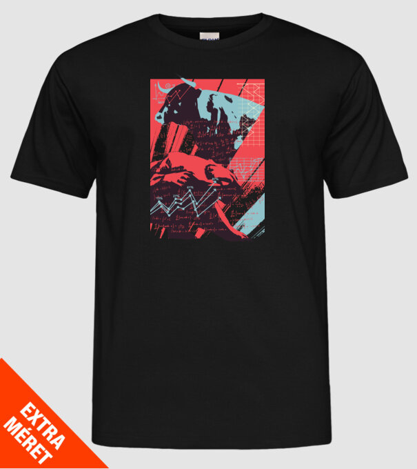 Bursa de Valori Taur vs Urs model negru pe tricou
