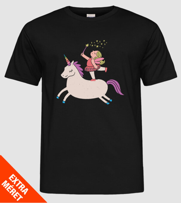 Zână Unicorn model negru pe tricou