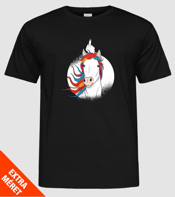 Unicorn Fuck Off model negru pe tricou
