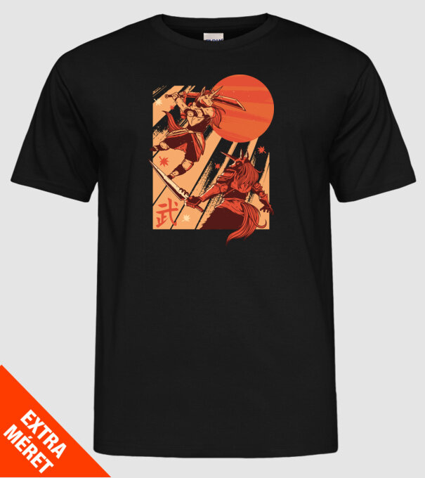 Unicorn Războinic model negru pe tricou