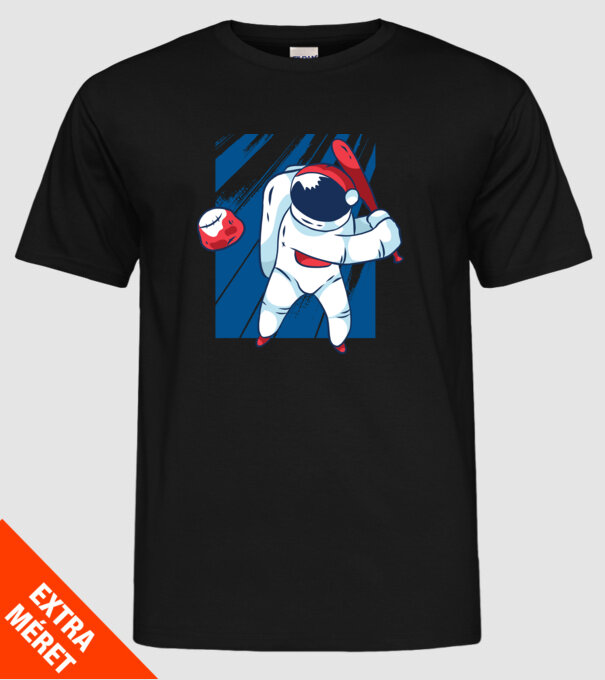 Baseball Astronaut model negru pe tricou