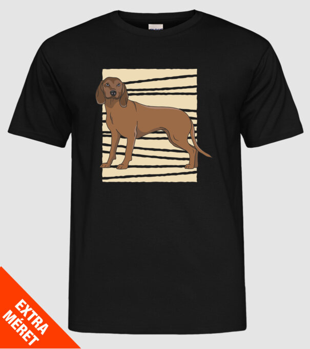 Câine de vânătoare model negru pe tricou