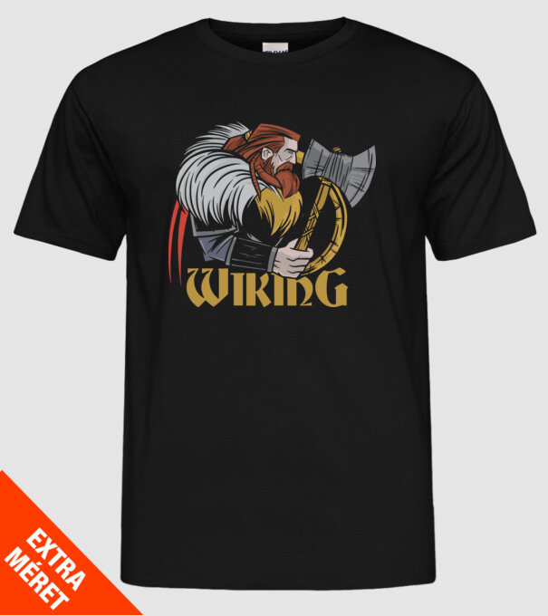 Viking model negru pe tricou