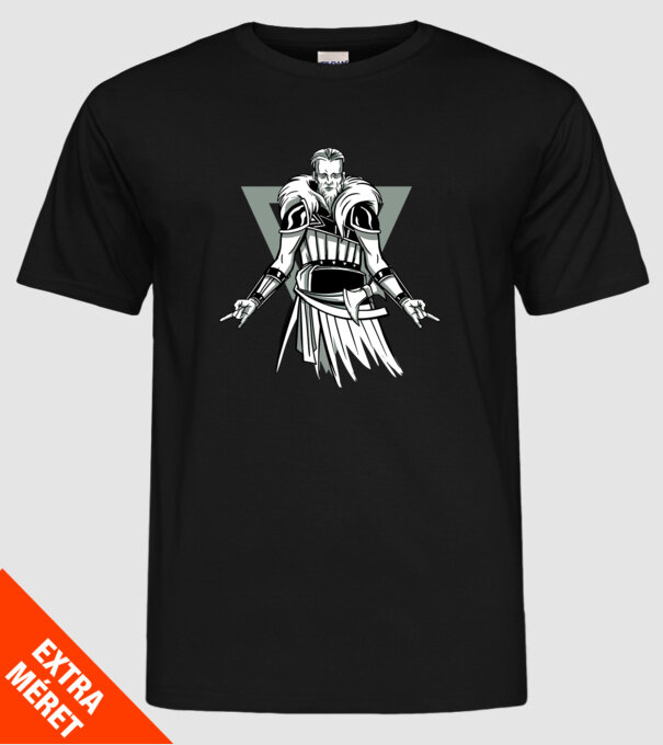 Războinic Viking model negru pe tricou