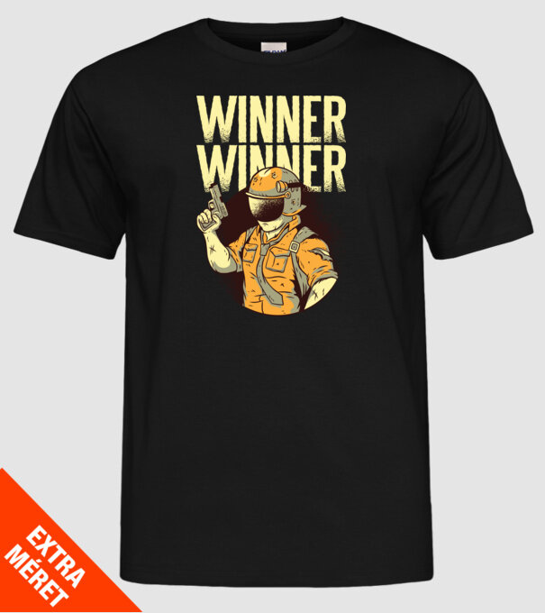 Winner Winner Chicken Dinner PUBG tricou model negru pe tricou