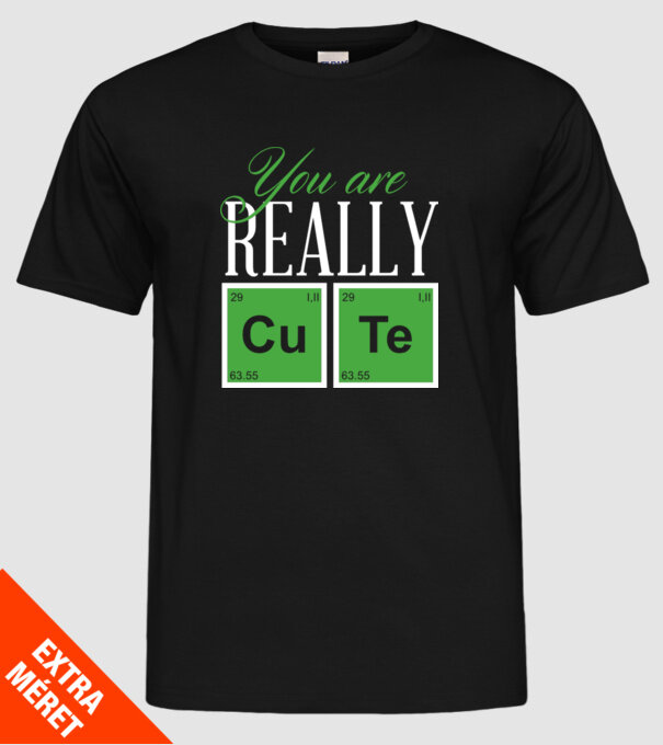 You are really cute model negru pe tricou