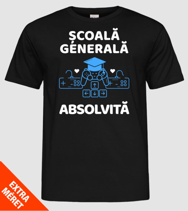 Școală generală absolvită model negru pe tricou