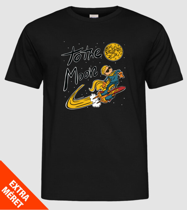 To the Moon Bitcoin model negru pe tricou