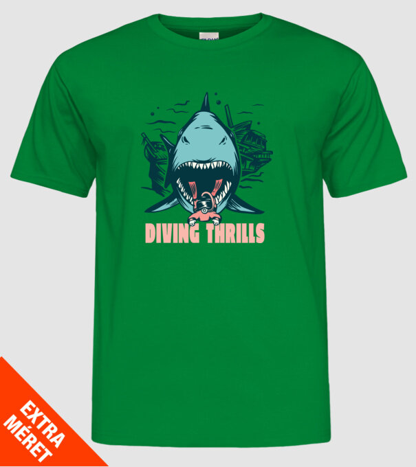 Scufundarea este periculoasă model verde pe tricou