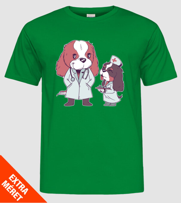 Veterinar câini model verde pe tricou